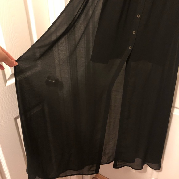 Black Sheer Maxi Dress - Picture 3 of 7